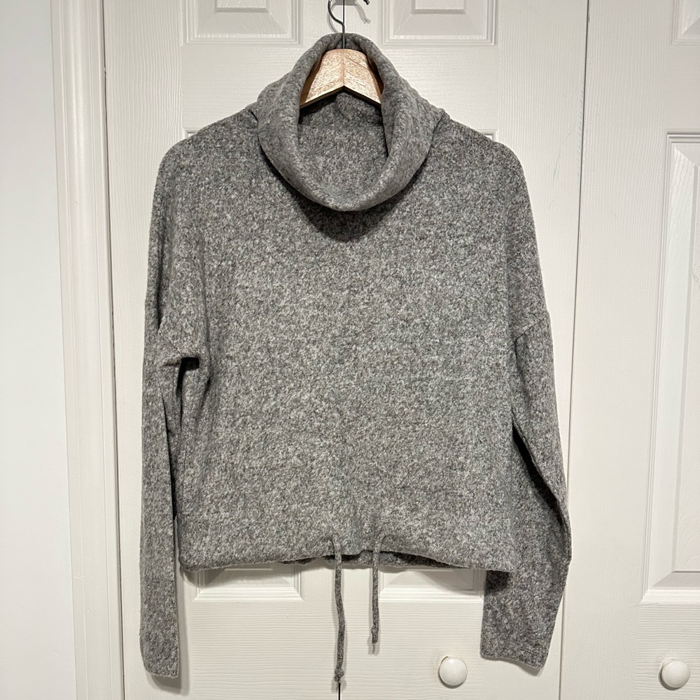 Heather Grey Cowl Neck Sweater